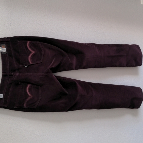 Levi's Red Wine Velour Pants - Picture 5 of 7